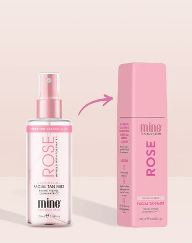 Rose Strahlendes Gesichtsbräunungsspray