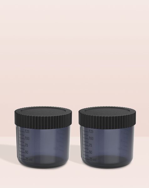 Excess 2 Tan.Cup 2er Pack inkl. Deckel - schwarz-transparent