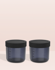 Excess 2 Tan.Cup 2er Pack inkl. Deckel - schwarz-transparent