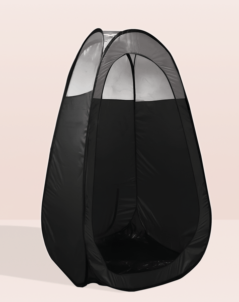 tanning zelt Tan.Tent Bräunungszelt schwarz und ⅓ transparent