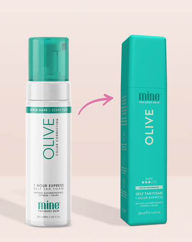 Olive Selbstbräunungsschaum