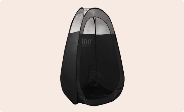 Tan.Tent Bräunungszelt schwarz und ⅓ transparent
