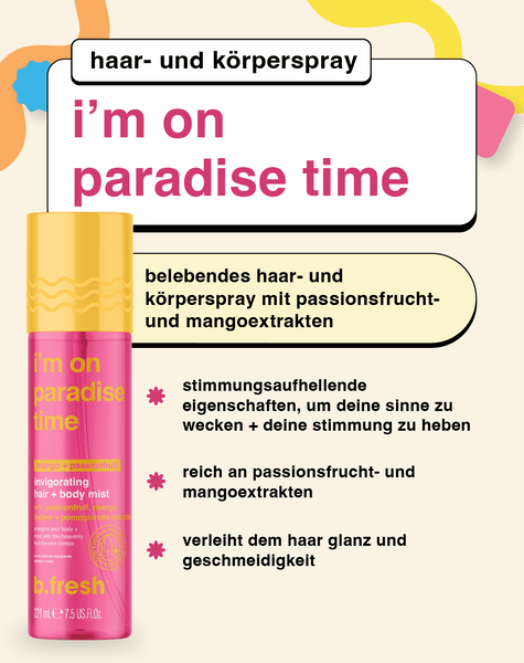 i'm on paradise time belebendes haar- und körperspray
