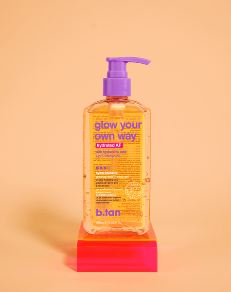 glow your own way hydrated AF selbstbräunungsgel für gesicht und körper