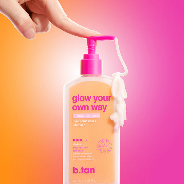 glow your own way 1-stunden express-bräune